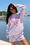 Wake Lake Purple Graphic Sweatshirt