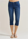 Cindy Capri Jeans Dark Wash