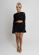 Love Ignited Long Sleeve Two Piece Black
