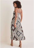 Strappy Back Maxi Dress Summer Prairie Patchwork Floral
