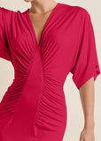 Drape Sleeve Maxi Dress Barberry