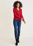 Zip Pullover Equestrian Red