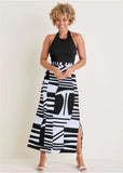 Twofer Maxi Dress Modern Abstract