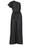 One Shoulder Jumpsuit Black