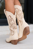 Amaya Beige Cowboy Boot