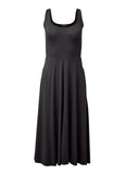 Midi Dress With Pockets Black