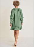 Ruffle Mini Dress Basil