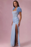 Cropped Bolero in Sky Blue