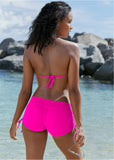 Adjustable Side Swim Short Electric Pink