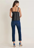 Cowl Neck Tank Jet Black