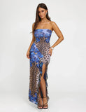 THEO MAXI DRESS MULTI LEOPARD