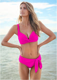St Lucia Twist Bikini Top Electric Pink