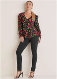 Cut Out Waist Blouse Very Cherry