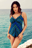 DD Cup Love Knot Tankini Top in Ocean Ombre