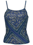 Bandana Print Tank Bandana Blue