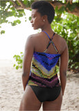 Hanky Hem High Neck Tankini Top Island Life