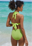 Textured Fiji Bottom Bright Lime Green