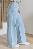 Ines Light Wash Wide Leg Denim Jean