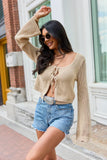 Sandra Tan Cropped Shrug Cardigan