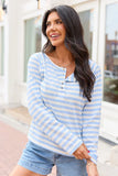 Hayes Blue And White Stripe Henley