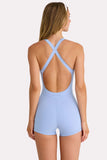 Soft Active Unitard in Sky