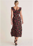 Ruffle Maxi Dress Very Cherry