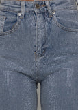 Forever Sparkle Diamante Straight Leg Jean Blue
