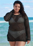 Crochet Tunic Cover Up Black Beauty