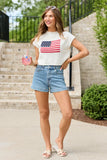 White American Flag Knit Top
