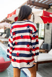Old Glory Stars and Stripes Oversized Sweater
