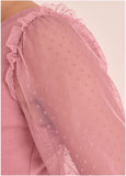 Dot Mesh Sleeve Top Polignac