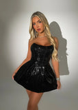 Princess Duties Sequin Mini Dress Black