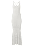 Crochet Tank Maxi Dress Cloud Dancer
