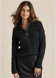 Quarter Zip Sweater Black