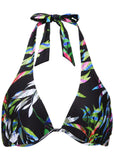 Belize Underwire Bikini Top Striped Leaves