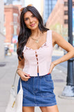 Persephone Pink Lace Trim Tank