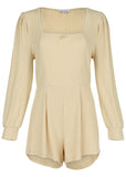 Brunch Knit Romper Macadamia