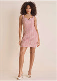 Sparkle Tweed Mini Dress Pink Multi