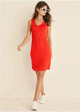 Twist Back Mini Dress Red