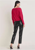 Bling Cold Shoulder Blouse Barberry
