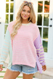 Kailynn Oversized Multi Stripe Sweater