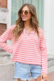 Hayes Pink Stripe Henley