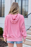 Emerson Mauve Lace Patchwork Hoodie SALE