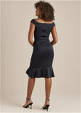 Ruffle Detail Dress Black