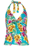Sicily Halter Tankini Top Highlighted Tropic
