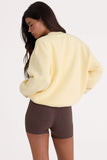 Ribbed Knit Oversized Jumper in Lemon