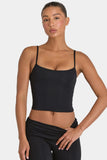 ButterCloud Crop Tank Top in Black