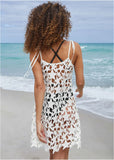 Star Lace Cover Up Dress White