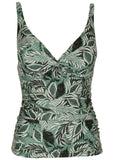 Paros Underwire Tankini Top Sketchy Palms