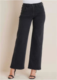 Farrah Wide Leg Jeans Black Wash